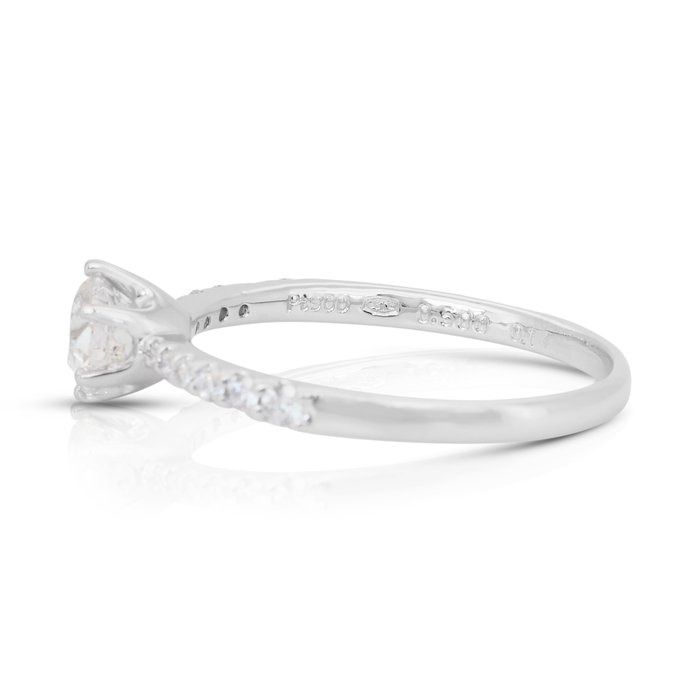 Timeless 0.67ct Diamonds Pave Ring in Platinum - IGI Certified
