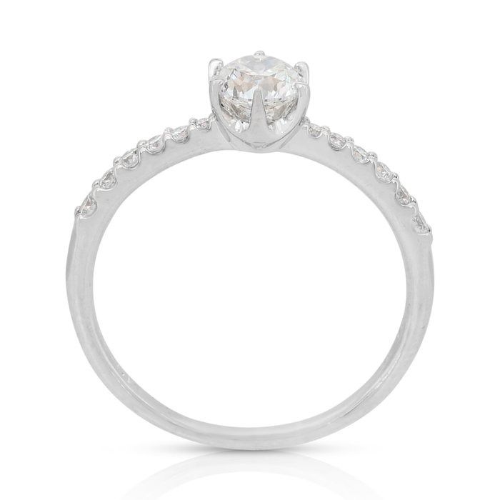 Timeless 0.67ct Diamonds Pave Ring in Platinum - IGI Certified
