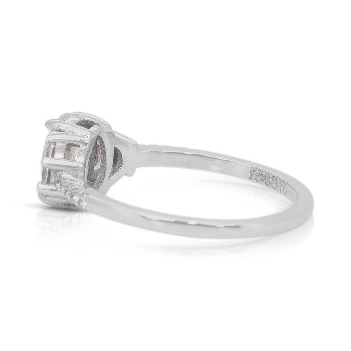 Timeless 1.26ct Diamonds 3-Stone Ring in 18k White Gold - GIA Certified