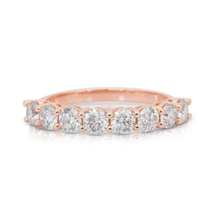 Timeless 1.45ct Diamonds Ring in 18k Rose Gold - IGI Certified