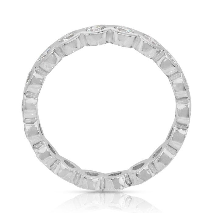 Timeless 1.56ct Diamonds Eternity Ring in 14k White Gold - IGI Certified