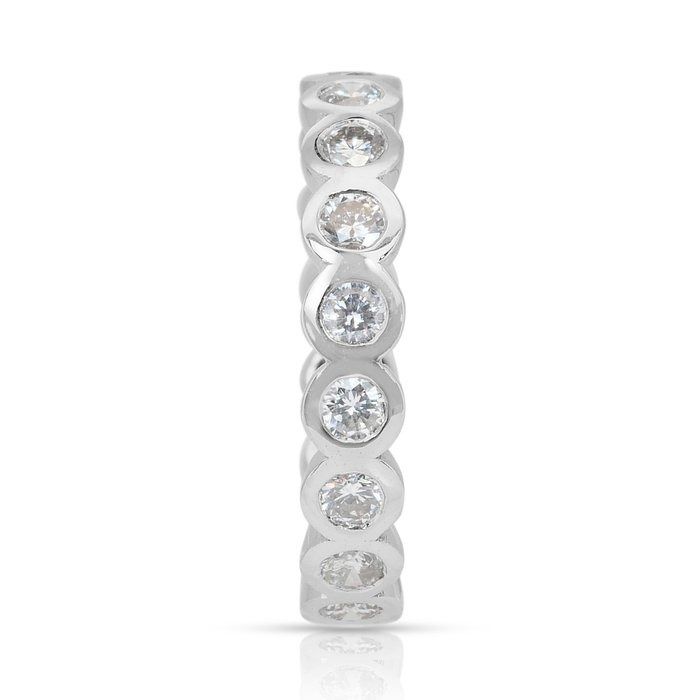 Timeless 1.56ct Diamonds Eternity Ring in 14k White Gold - IGI Certified