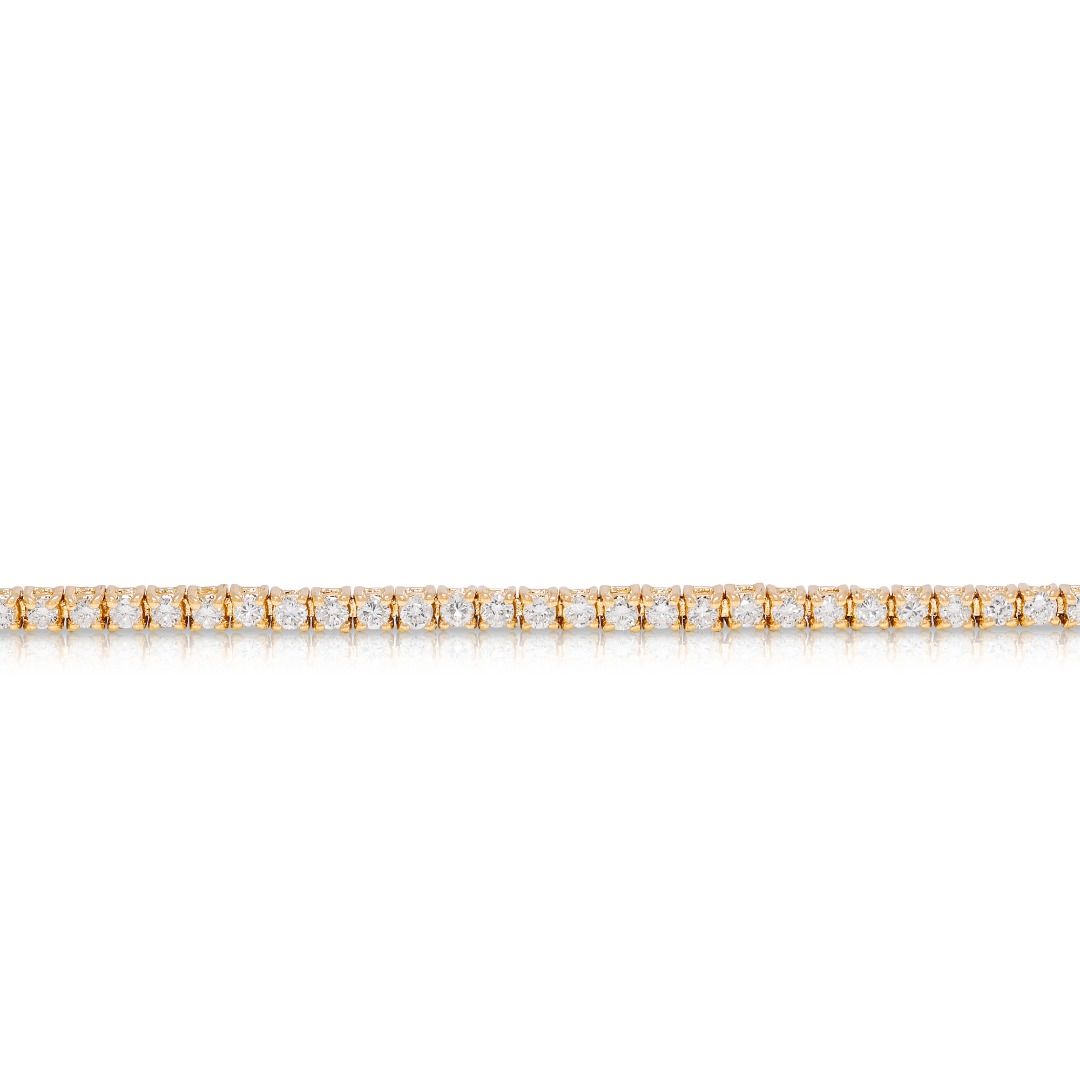 Timeless 1.60ct Natural Diamond Classic Tennis Bracelet in 18K Yellow Gold