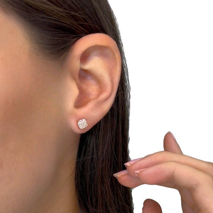 Timeless 1.86ct Diamonds Stud Earrings in 18k Rose Gold - IGI Certified