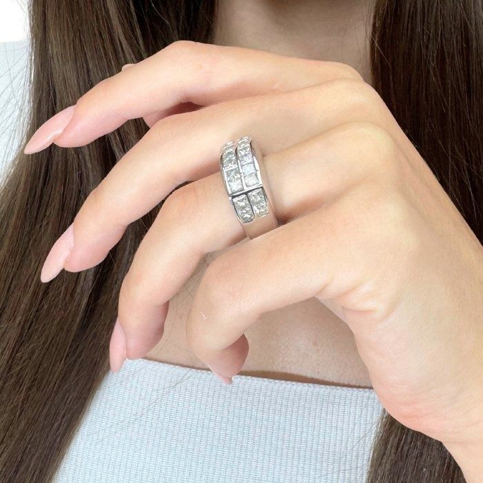 Timeless 2.22ct Diamonds Ring in 18k White Gold - IGI Certified