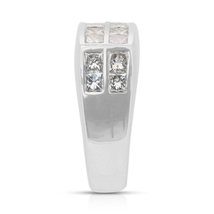 Timeless 2.22ct Diamonds Ring in 18k White Gold - IGI Certified