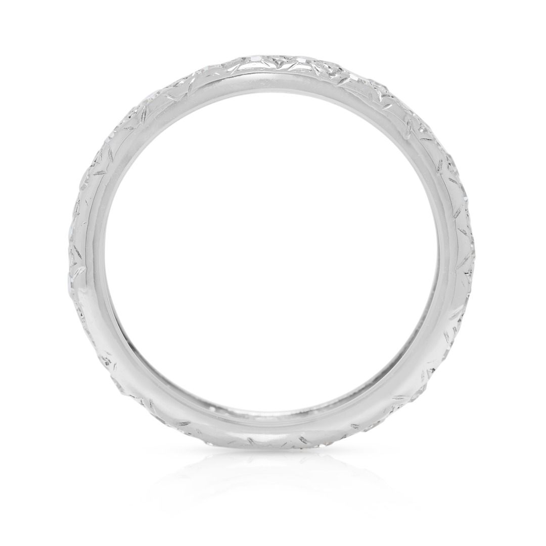 Vintage 0.48ct Old Cut Diamond Ring in 18K White Gold