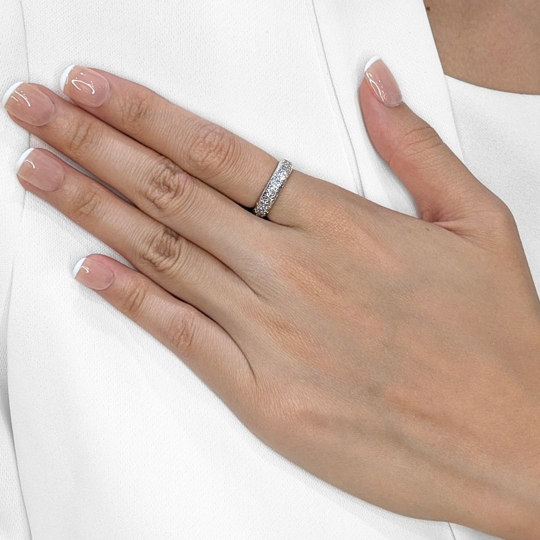 Vintage 0.48ct Old Cut Diamond Ring in 18K White Gold