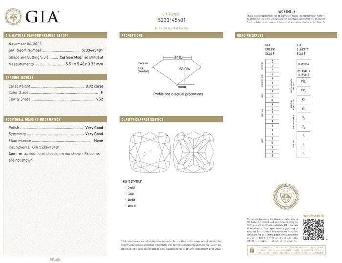 1.17 Carat GIA Certified 18K White Gold Twisted Ring