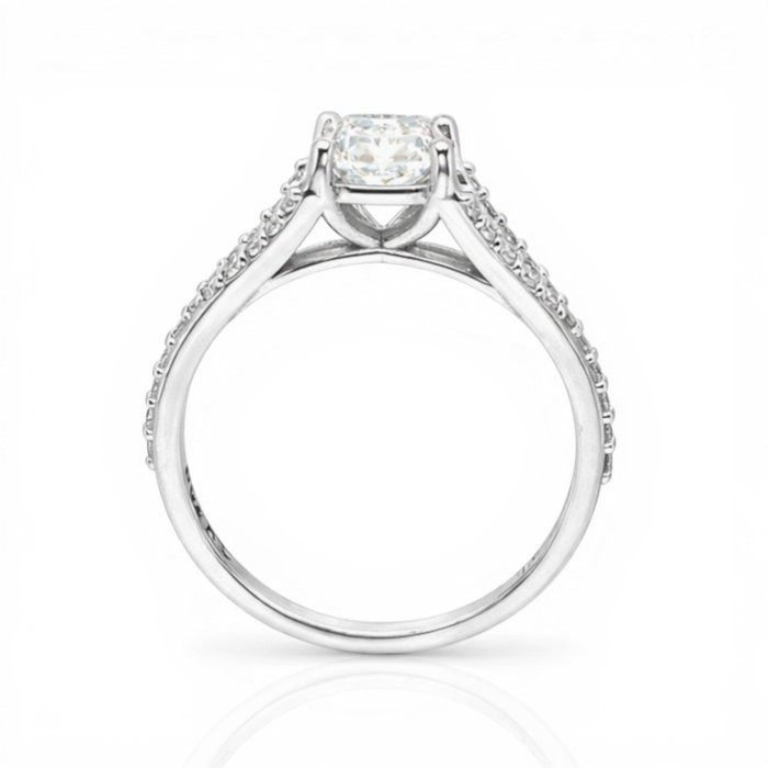 1.34 Carat IGI Certified 18K White Gold Ring