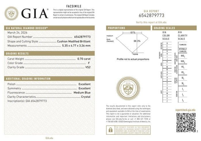 1.40 Carat GIA Certified Natural Diamond Pair