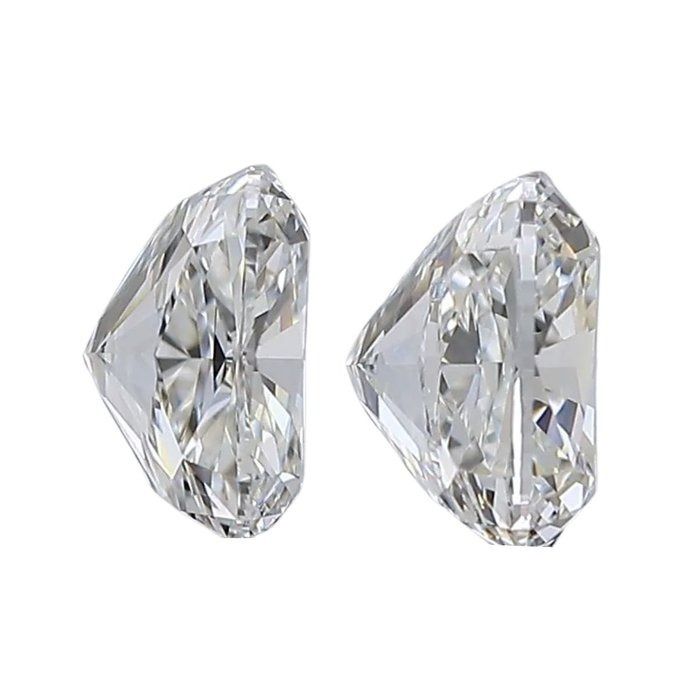 1.48 Carat GIA Certified Natural Diamond Cushion Modified Brilliant Pair