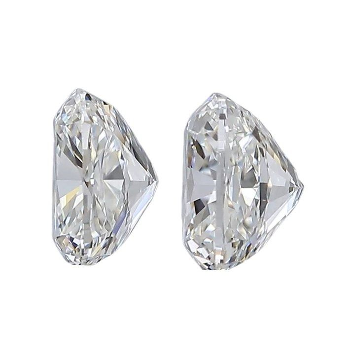 1.48 Carat GIA Certified Natural Diamond Cushion Modified Brilliant Pair