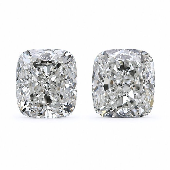 1.48 Carat GIA Certified Natural Diamond Cushion Modified Brilliant Pair