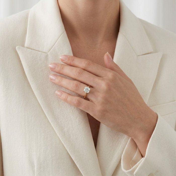 1.52 Carats IGI Certified Natural Diamond 18K Yellow And White Gold Solitaire Ring