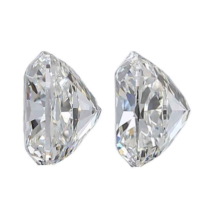 1.80 Carat GIA Certified Natural Diamond Cushion Modified Brilliant Pair