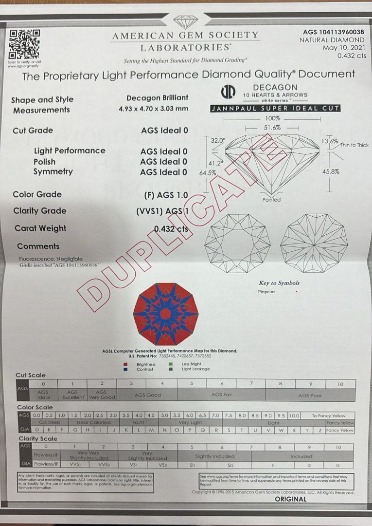 Refined 0.43ct Natural Diamond Jann Paul Solitaire Ring in 18K Rose Gold with AGS Certificate