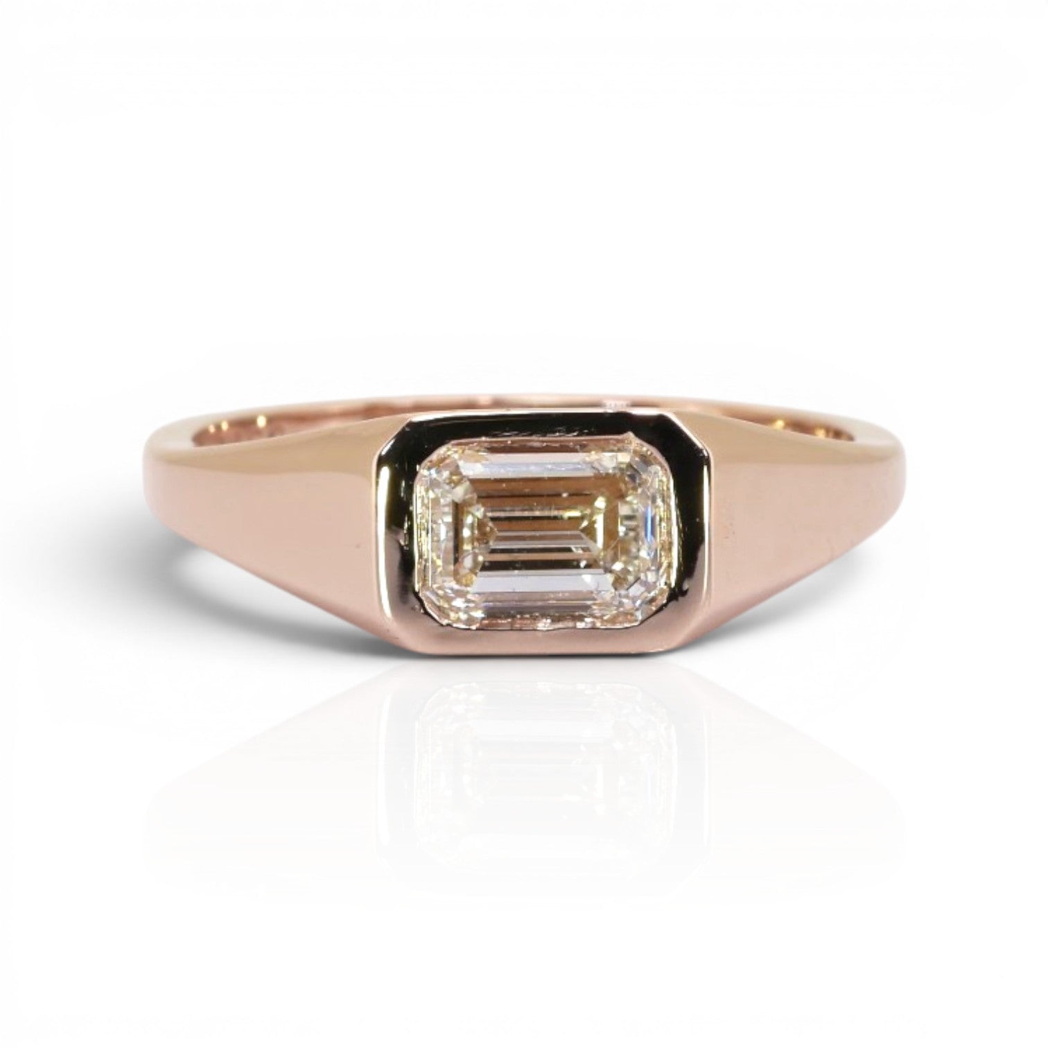 1.01 Carat IGI Certified Natural Diamond 18k Rose Gold Solitaire Ring