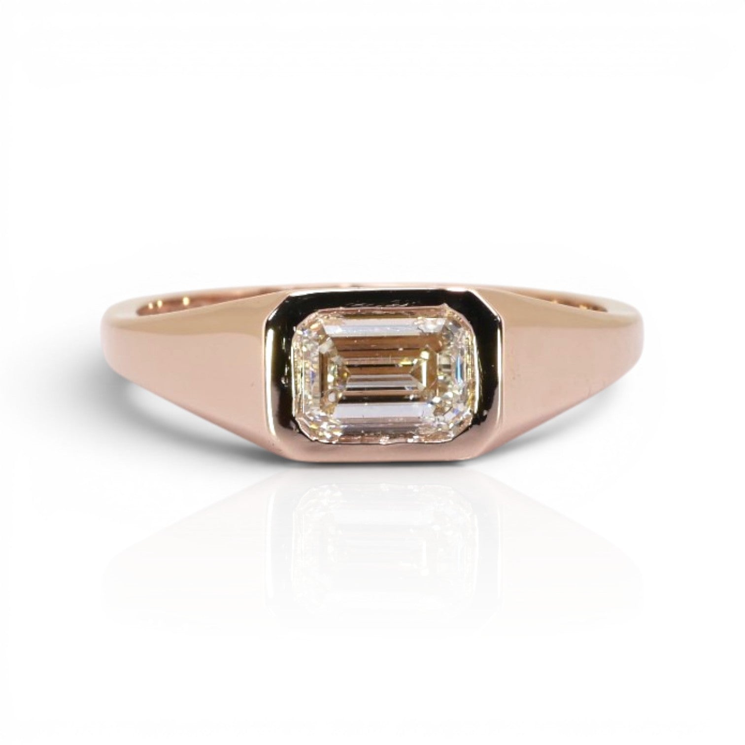 1.01 Carat IGI Certified Natural Diamond 18k Rose Gold Solitaire Ring