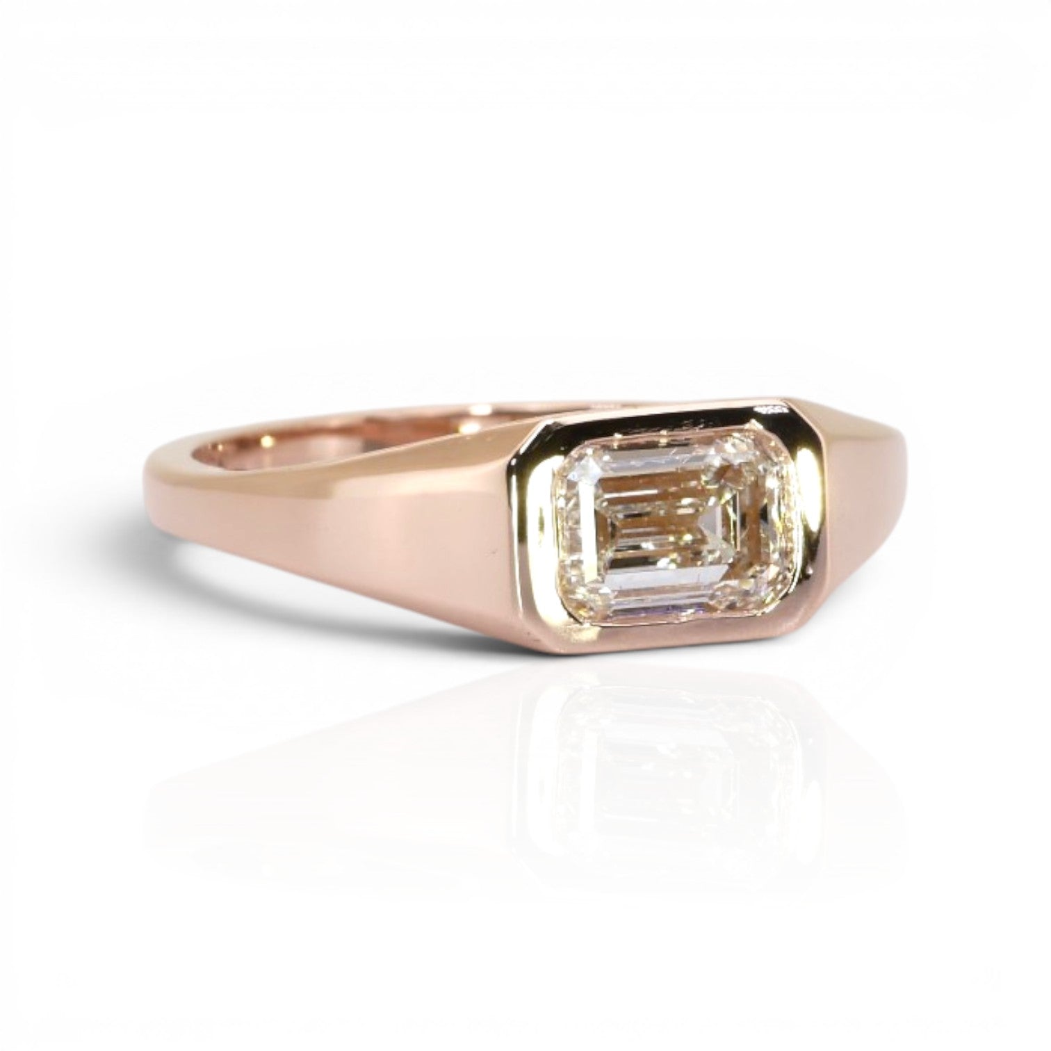 1.01 Carat IGI Certified Natural Diamond 18k Rose Gold Solitaire Ring