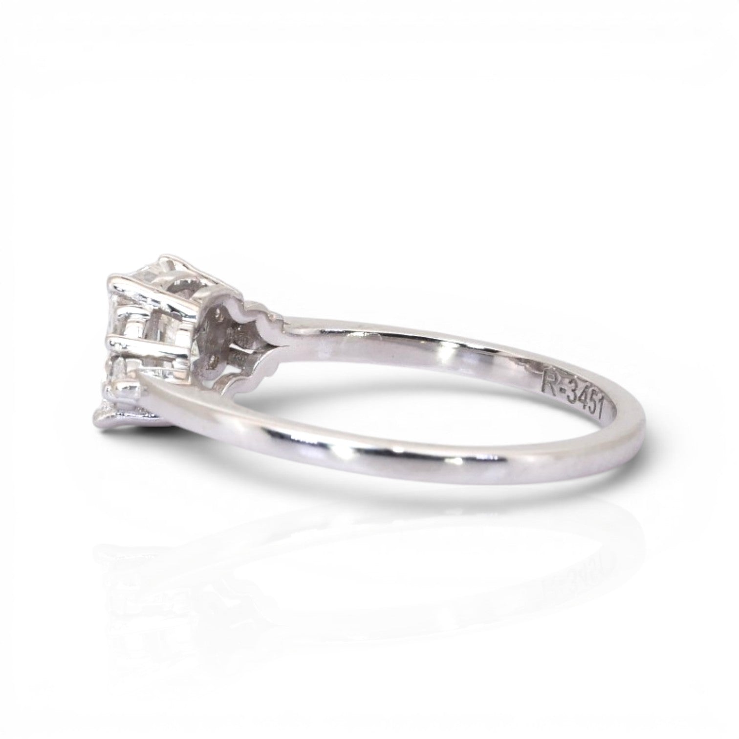 1.16 Carats IGI Certified Natural Diamond 18K White Gold Pave Ring