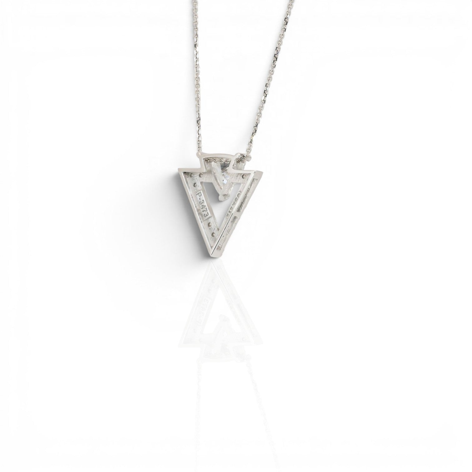 1.10 Carats IGI Certified Natural Diamonds 18k White Gold Necklace With Pendant