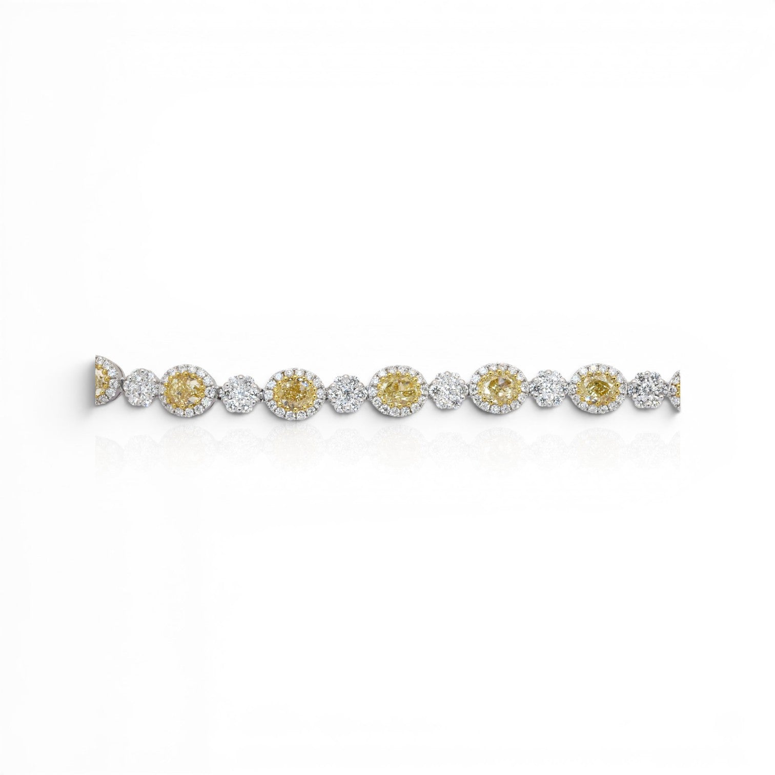13.64 Carats IGI Certified Natural Diamonds 18k White Gold Bracelet