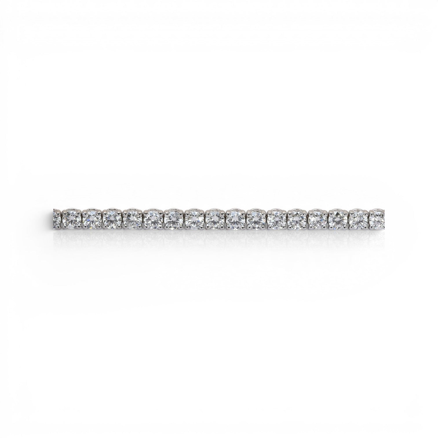 6.88 Carats IGI Certified Natural Diamonds 18k White Gold Tennis Bracelet