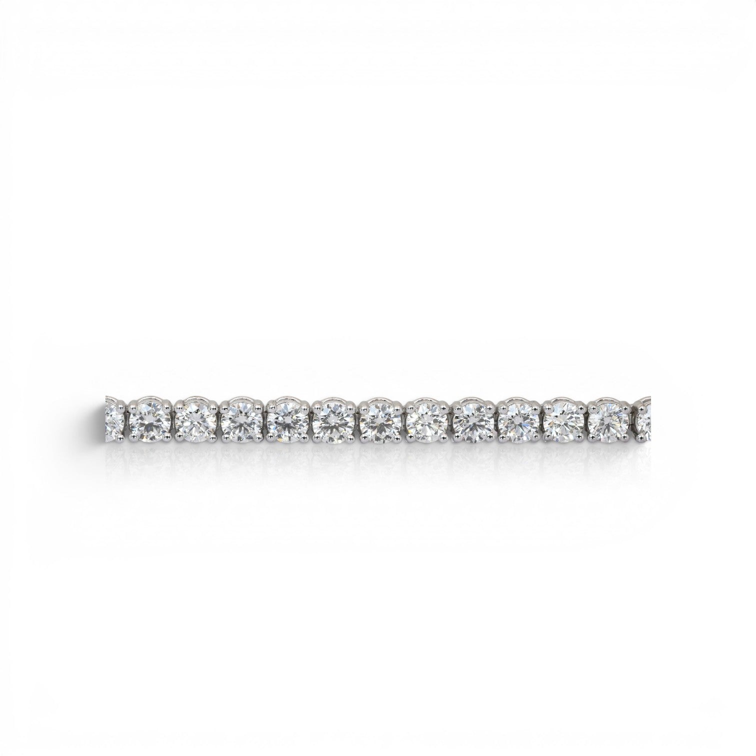13.96 Carats IGI Certified Natural Diamonds 18k White Gold Tennis Bracelet