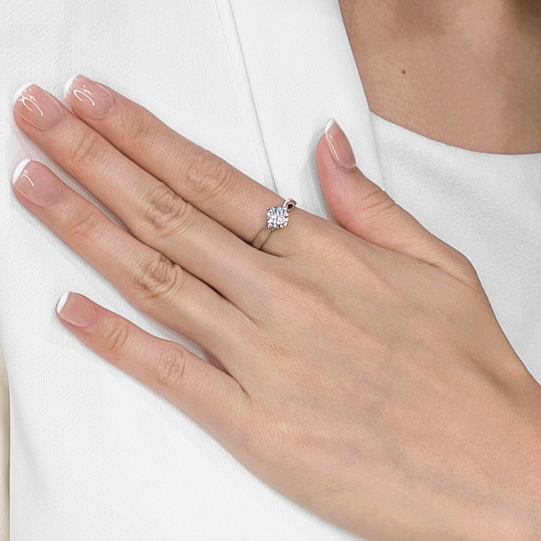 Dazzling 1.00ct Lab-Grown Diamond Solitaire 18K White Gold Ring (Unworn)