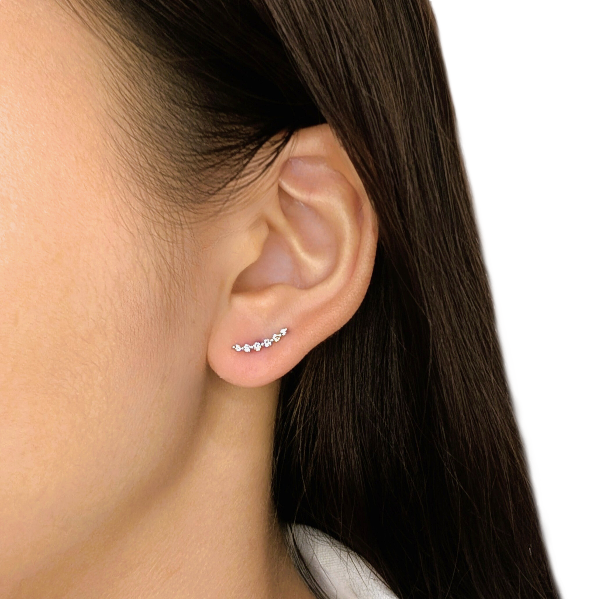 Elegant 0.20ct Natural Diamond Earrings in 18K White Gold