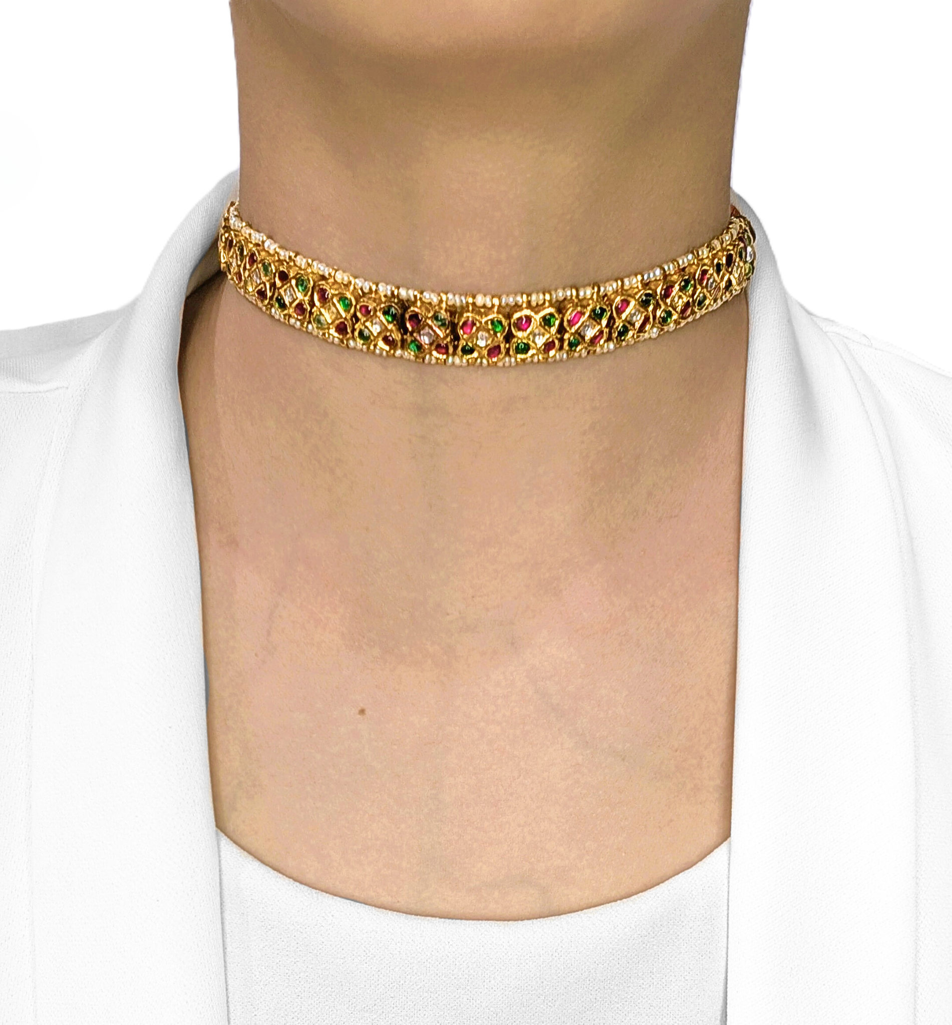 Opulent 20K Yellow Gold Choker Necklace – 39.06g Statement Piece