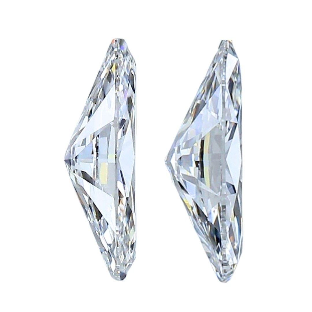 Captivating 1 carat and 1 point Ideal Cut Pair of Marquise-Shaped Natural Diamond