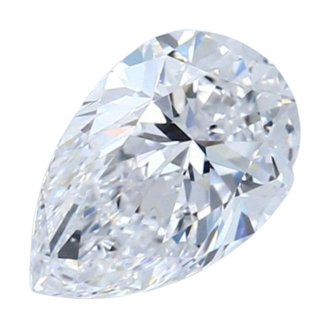 Radiant 6.13ct Pear-Shaped Natural Diamond - IGI Certified