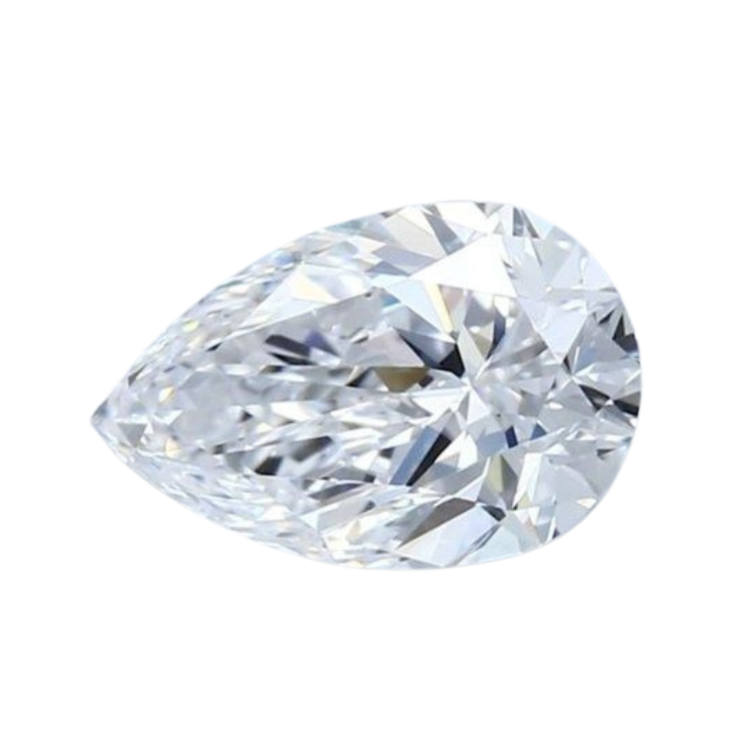 Radiant 6.13ct Pear-Shaped Natural Diamond - IGI Certified