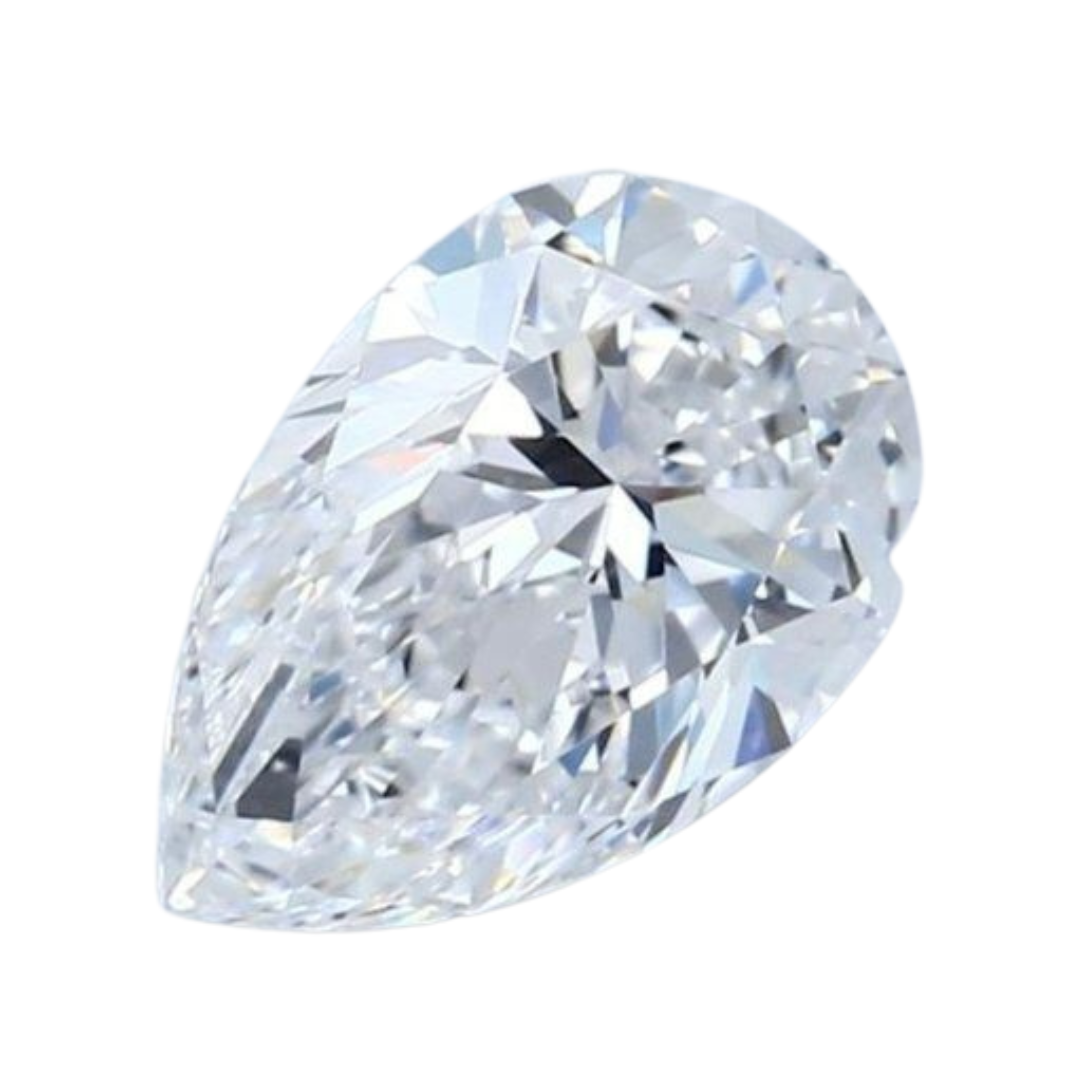 Radiant 6.13ct Pear-Shaped Natural Diamond - IGI Certified