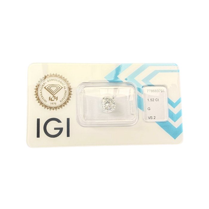 1.52 Carats IGI Certified Natural Cushion Diamond