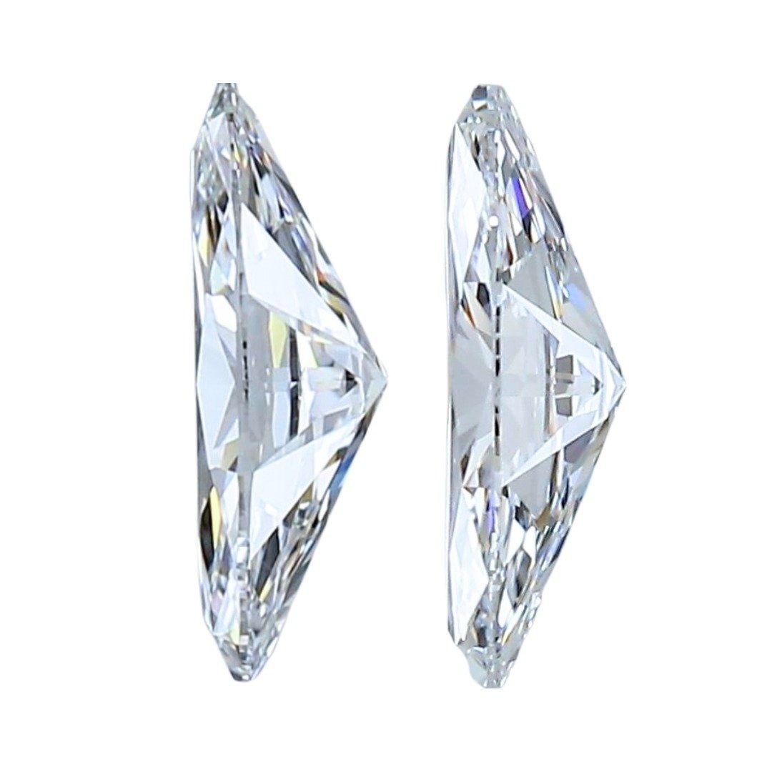 Captivating 1 carat and 1 point Ideal Cut Pair of Marquise-Shaped Natural Diamond