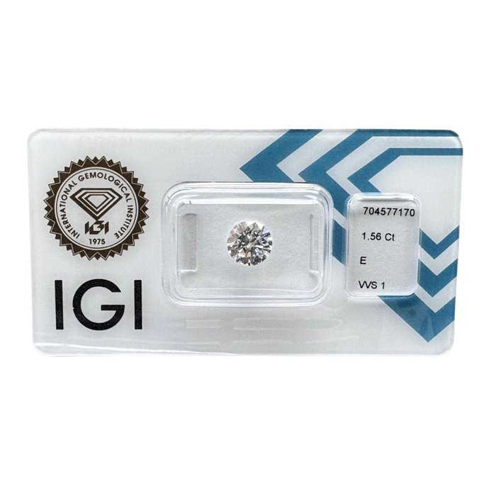 Dazzling 1.56ct Triple Excellent Ideal Cut Round-Shaped Diamond - IGI Certified