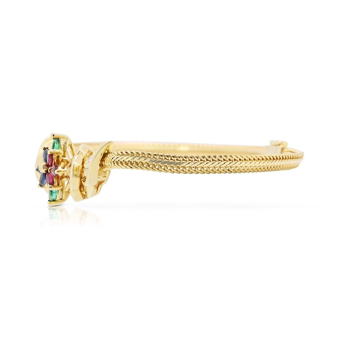 Exceptional Multi-Gemstone Bracelet with Diamonds in 18K Yellow Gold