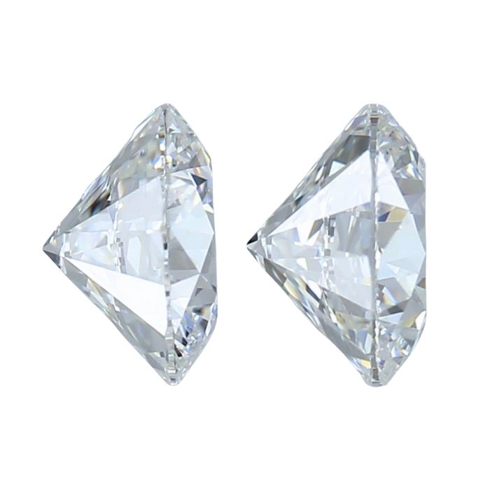 Exquisite 0.81ct Natural Pair of Round-Shaped Diamonds - IGI Certified