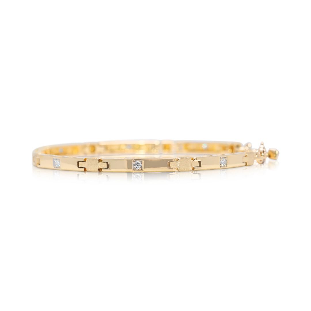 Impeccable 0.21ct Natural Diamonds Bracelet in 18K Yellow Gold