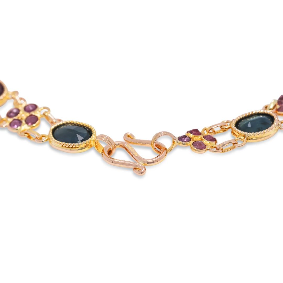 Flamboyant 2.8ct Tourmaline Bracelet in 18K Yellow Gold