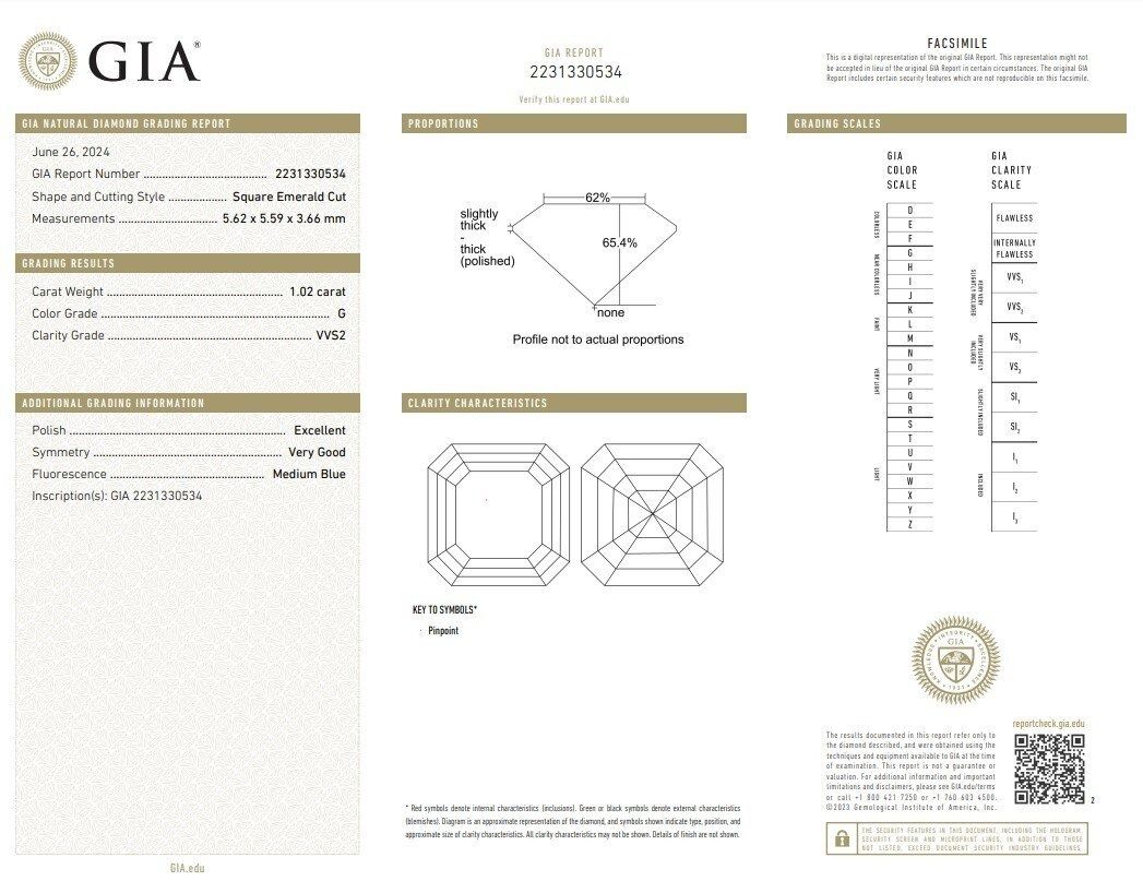 Dazzling 1 carat and 2 points Ideal Cut Cushion Natural Diamond