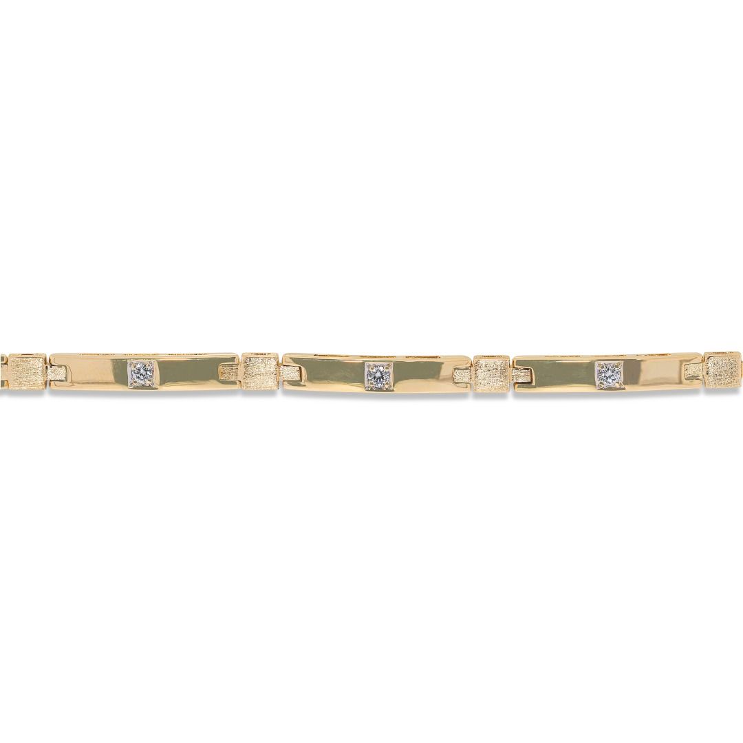 Impeccable 0.21ct Natural Diamonds Bracelet in 18K Yellow Gold