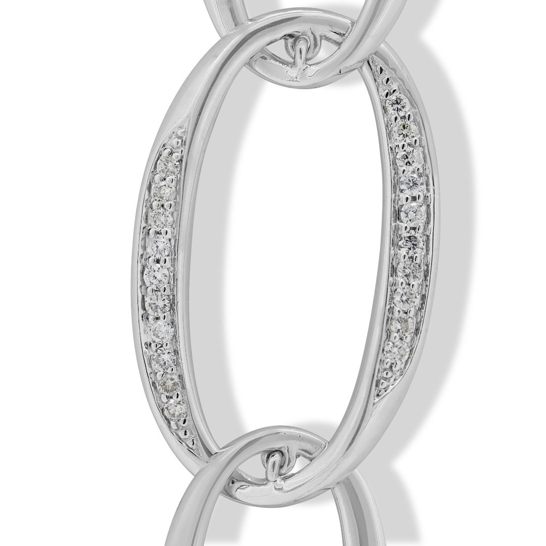 Substantial 0.65ct Natural Diamond Necklace in 18K White Gold