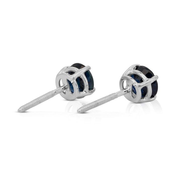 Exquisite 2.01ct Sapphire Stud Earrings in Platinum