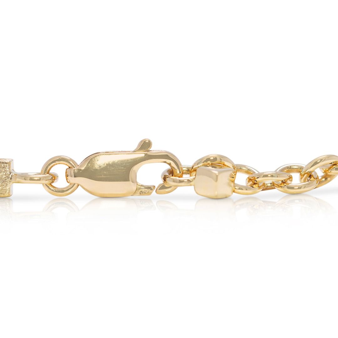 Impeccable 0.21ct Natural Diamonds Bracelet in 18K Yellow Gold