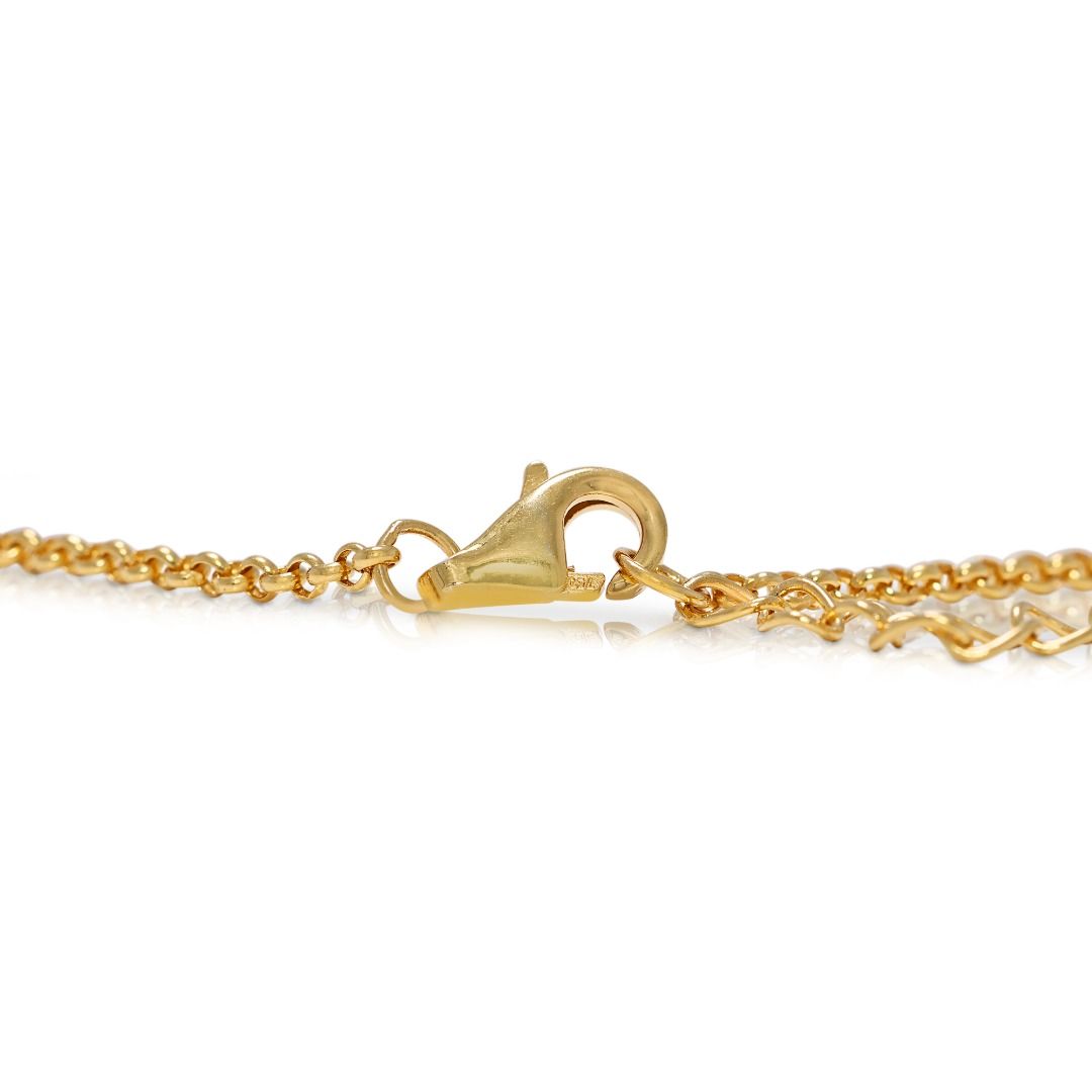 Charming 2.58ct Pink Sapphire and Natural Diamonds Bracelet in 18K Yellow Gold