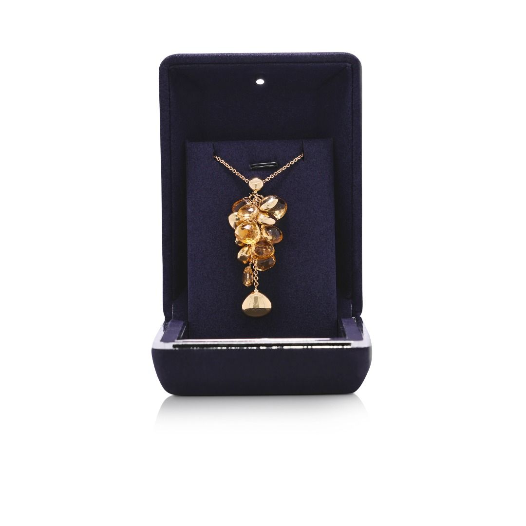 Warm 18K Yellow Gold Citrine Necklace